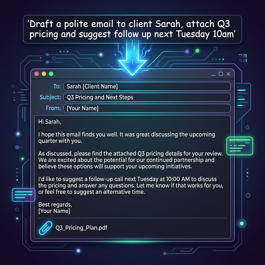 Email Prompt to Draft AI Infographic